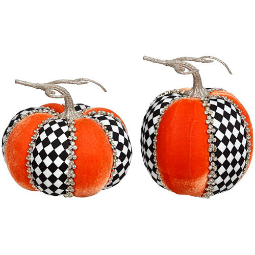 Harlequin Pumpkin 7" Set of 2