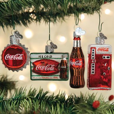 Coca-Cola Diner Mini Ornament Set of 4