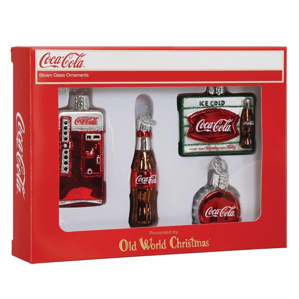Coca-Cola Diner Mini Ornament Set of 4