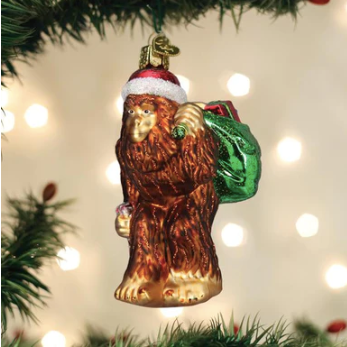 Santa Holiday Sasquatch Ornament