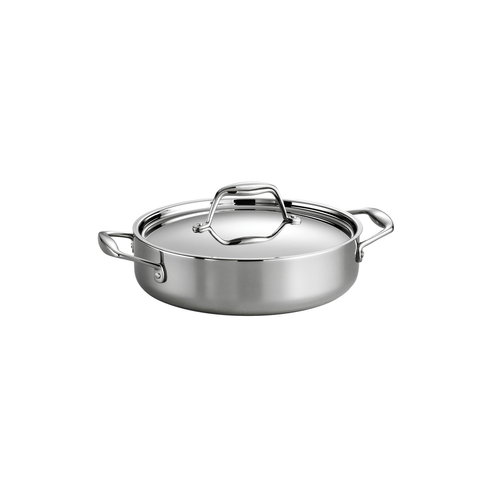 Tri-Ply 18/10 Stainless Steel Braiser with Lid 3 Quart