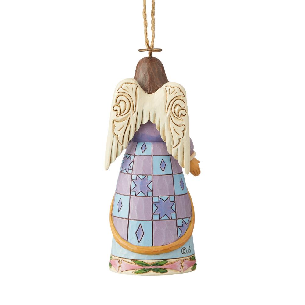 Nativity Angel with Holy Family Ornament