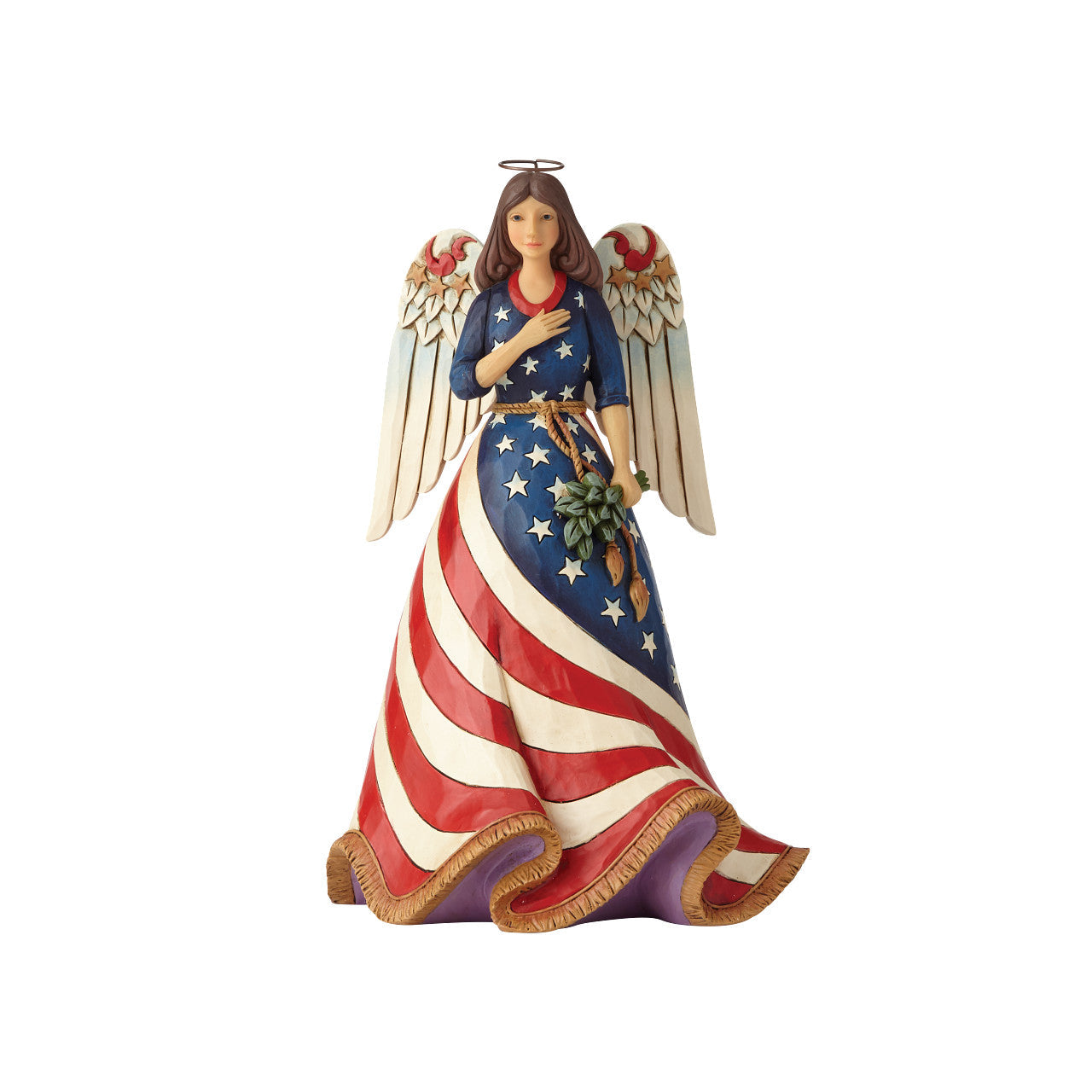 Star Spangled Beauty Patriotic Angel with Flag Dress