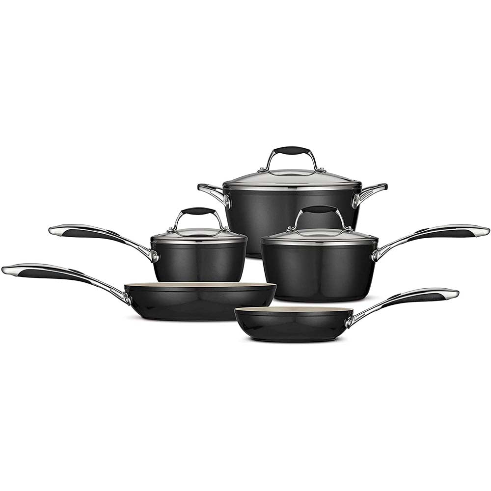 Ceramica 01 Deluxe Metallic Black Cookware Set of 8