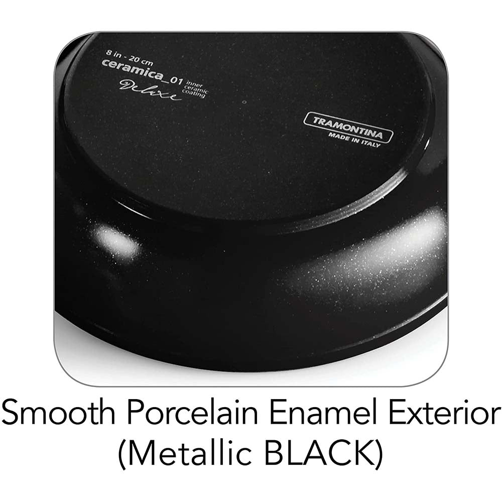 Ceramica 01 Deluxe Metallic Black Cookware Set of 8