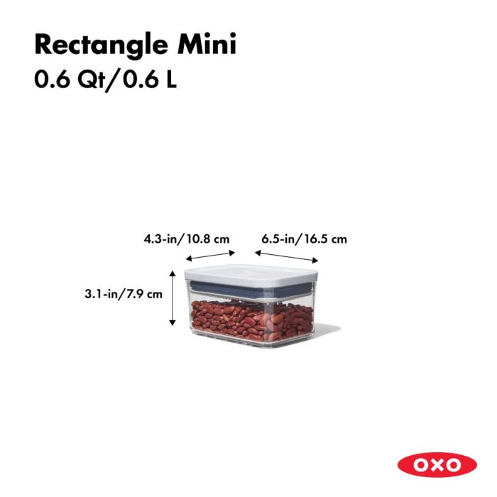 POP Container Rectangle Short 0.6 Quart