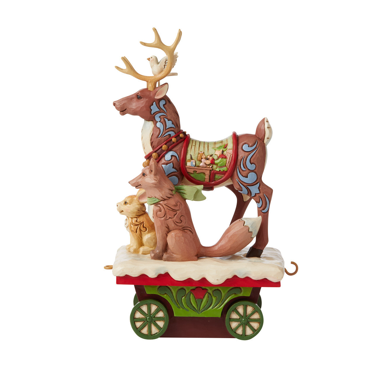 Annual Reindeer and Animals Train Car Onward Toward Wintry Adventures