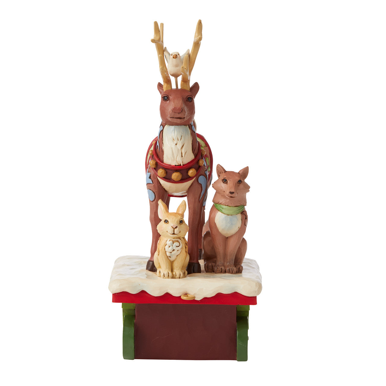 Annual Reindeer and Animals Train Car Onward Toward Wintry Adventures