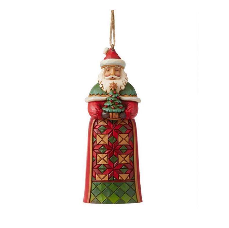 Santa with Tree Ornament