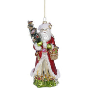 King's Jewels Gift Giving Santa Ornament 8"