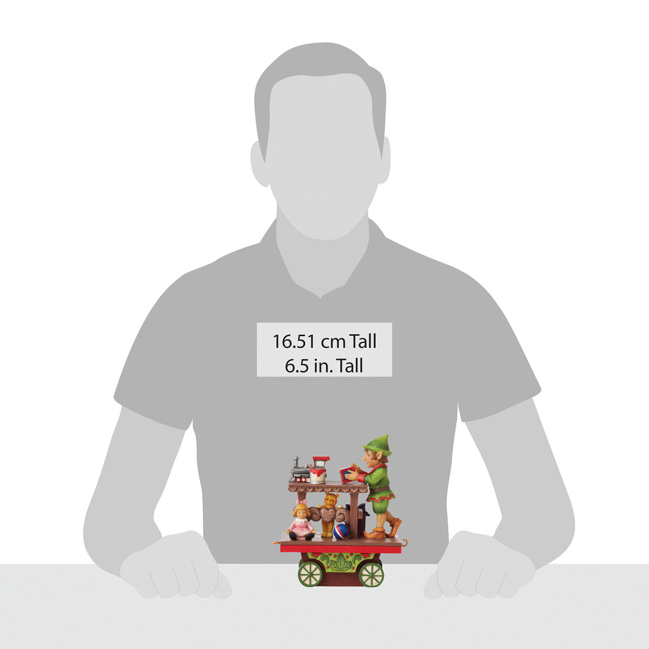 Annual Elf with Toys Train Car Traveling From Toyland