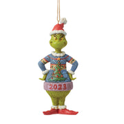 Grinch Wearing Ugly Sweater Hanging Ornament