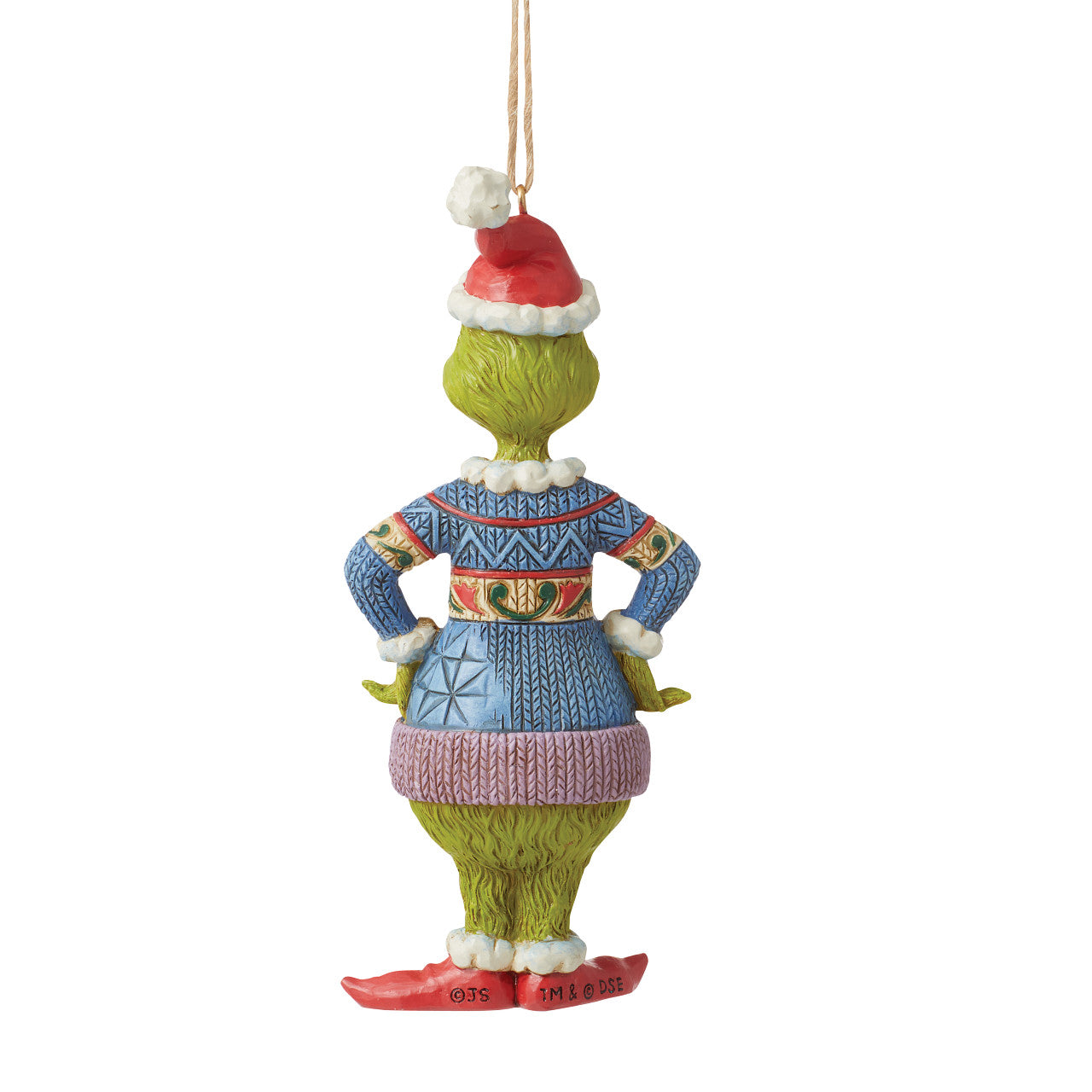 Grinch Wearing Ugly Sweater Hanging Ornament
