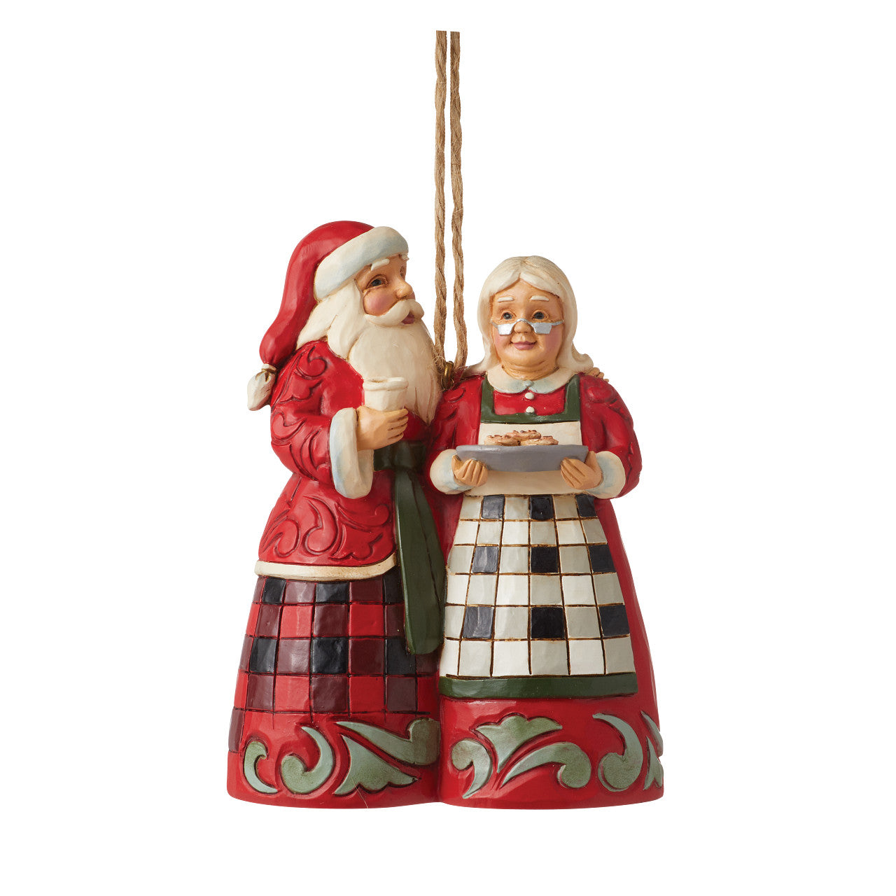 Highland Santa & Mrs Claus Ornament