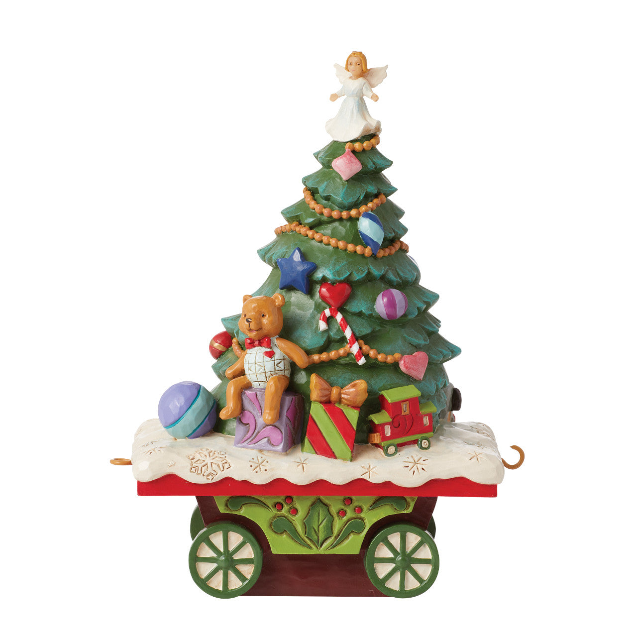 Annual Christmas Tree Train Car Bringing Treats and Toys for Girls and Boys