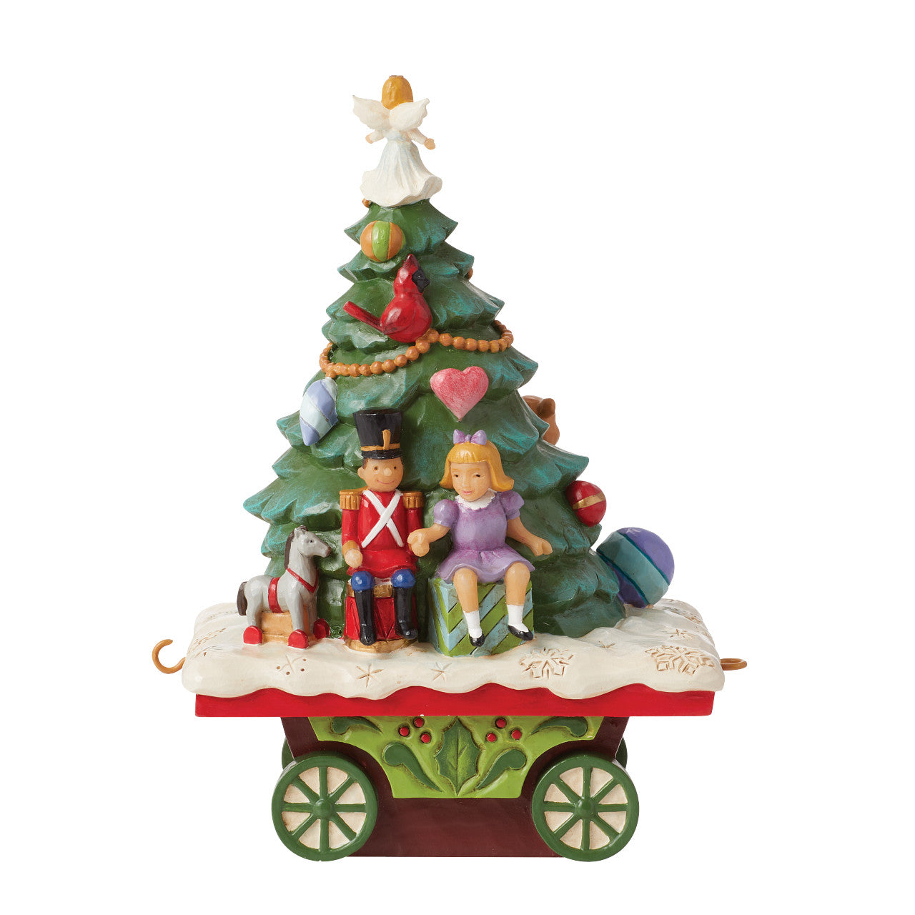 Annual Christmas Tree Train Car Bringing Treats and Toys for Girls and Boys