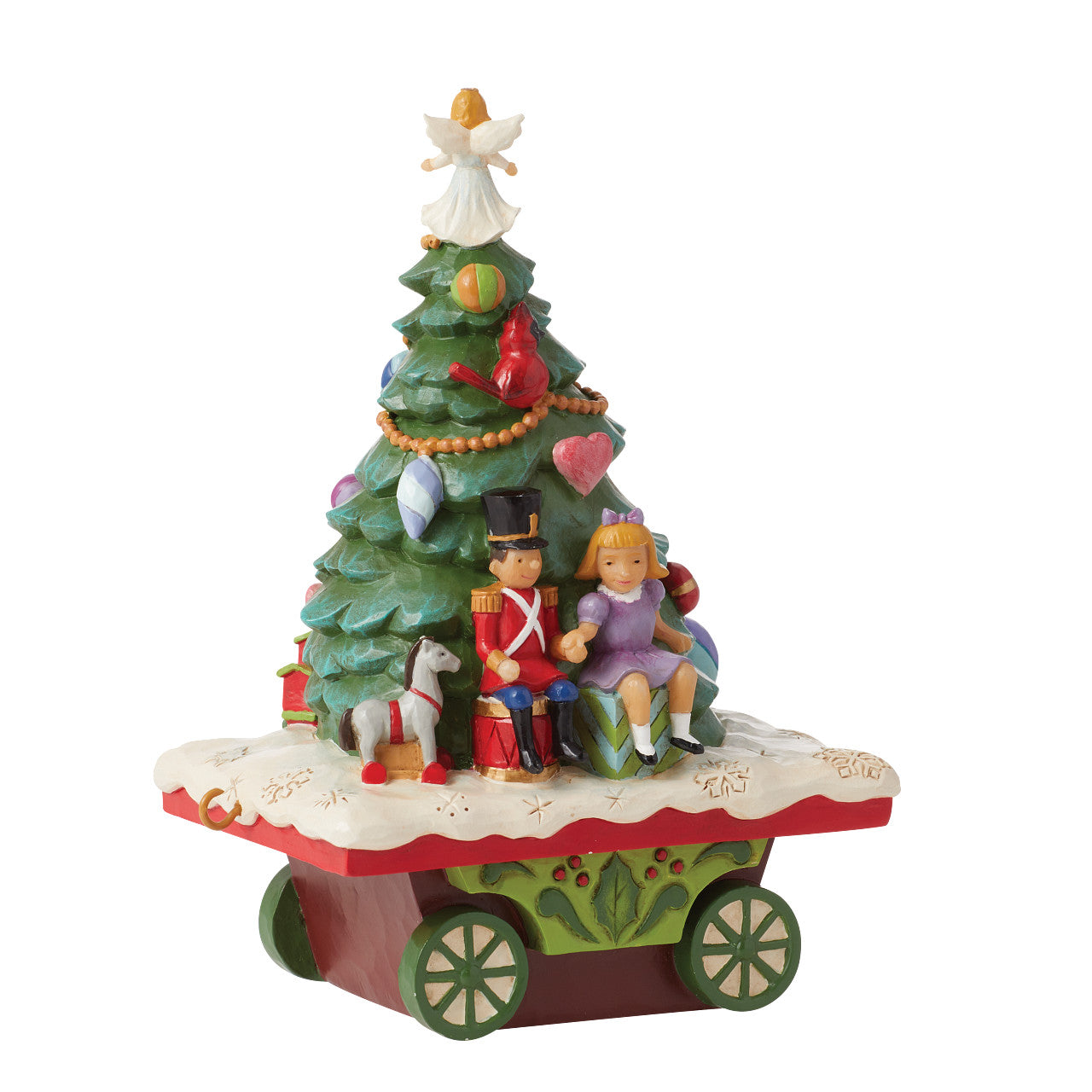 Annual Christmas Tree Train Car Bringing Treats and Toys for Girls and Boys
