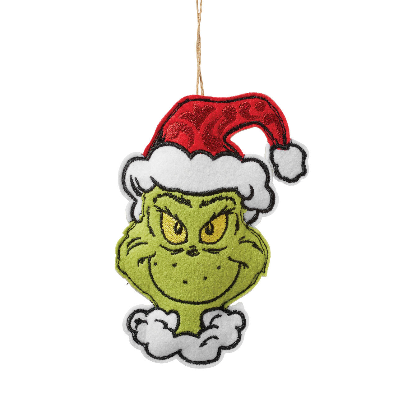 Grinch Naughty and Nice Felt Two-Sided Ornament