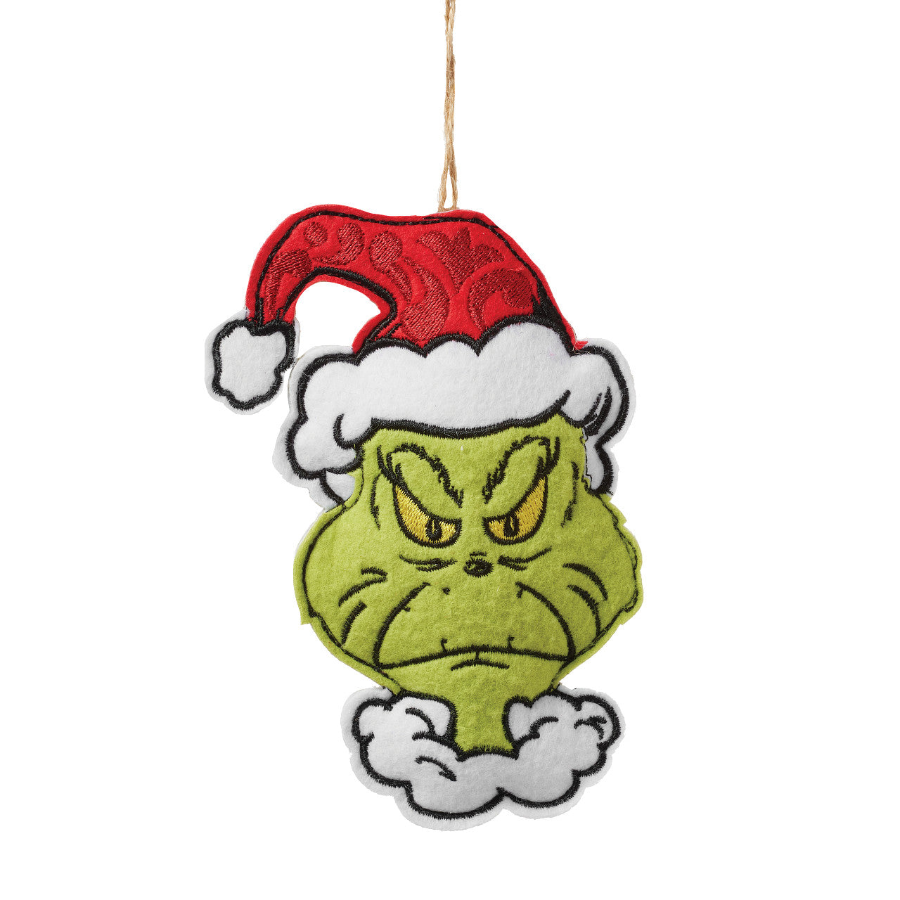 Grinch Naughty and Nice Felt Two-Sided Ornament