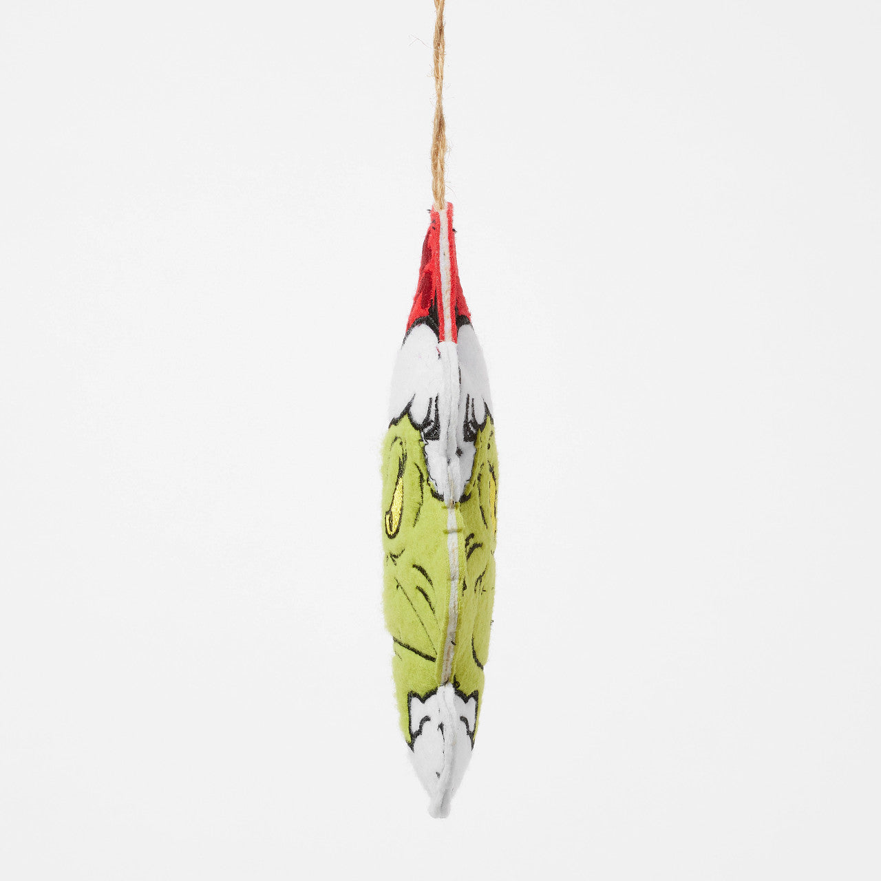 Grinch Naughty and Nice Felt Two-Sided Ornament