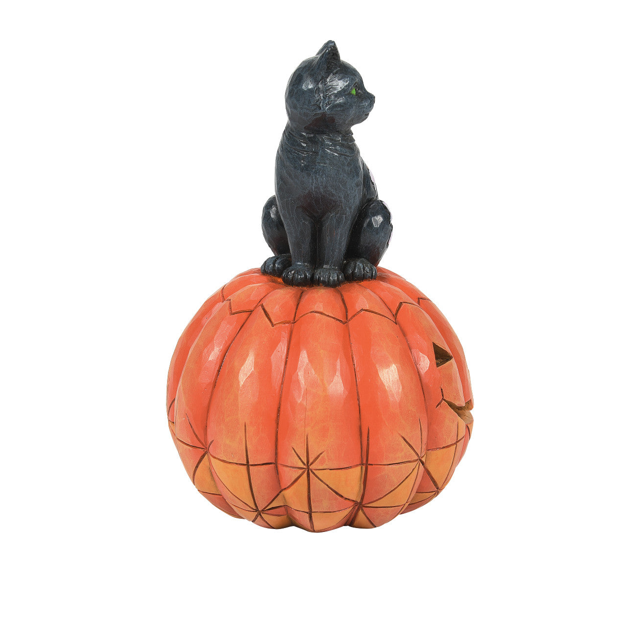 Black Cat on Pumpkin LED Purr-fect Pumpkin