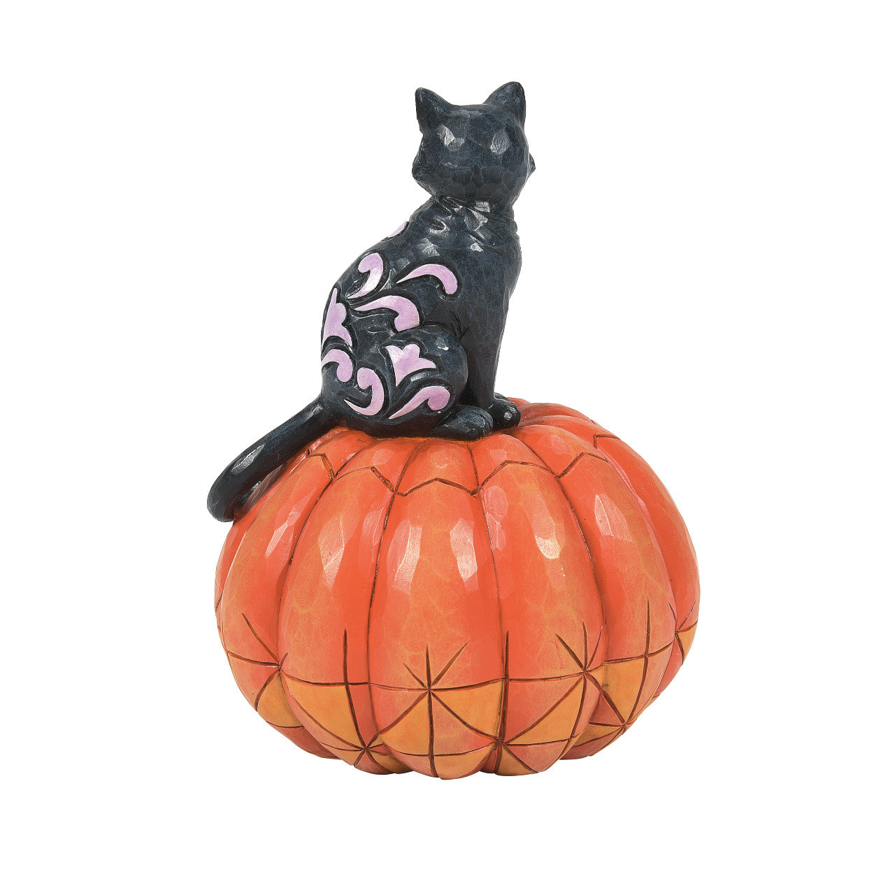 Black Cat on Pumpkin LED Purr-fect Pumpkin