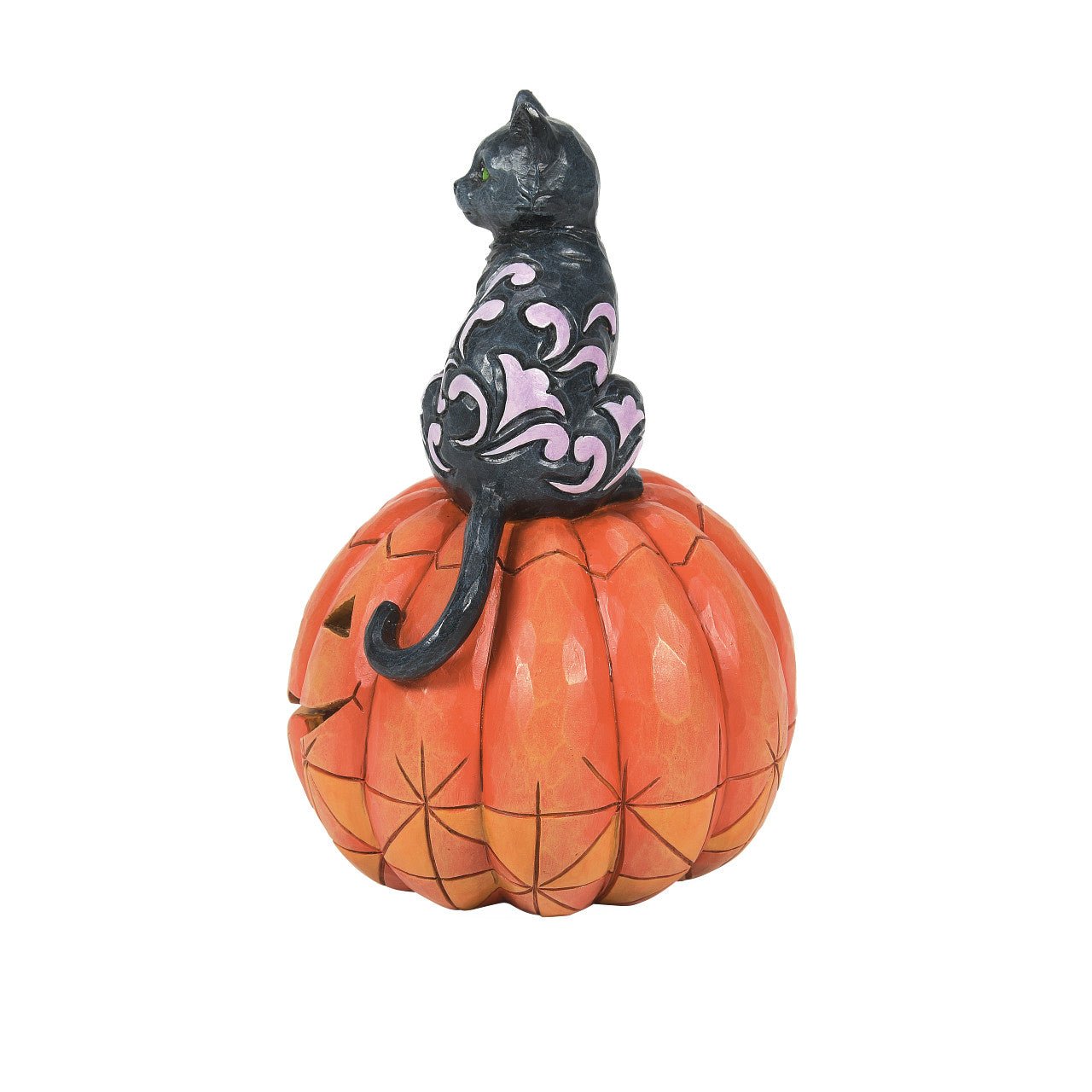 Black Cat on Pumpkin LED Purr-fect Pumpkin