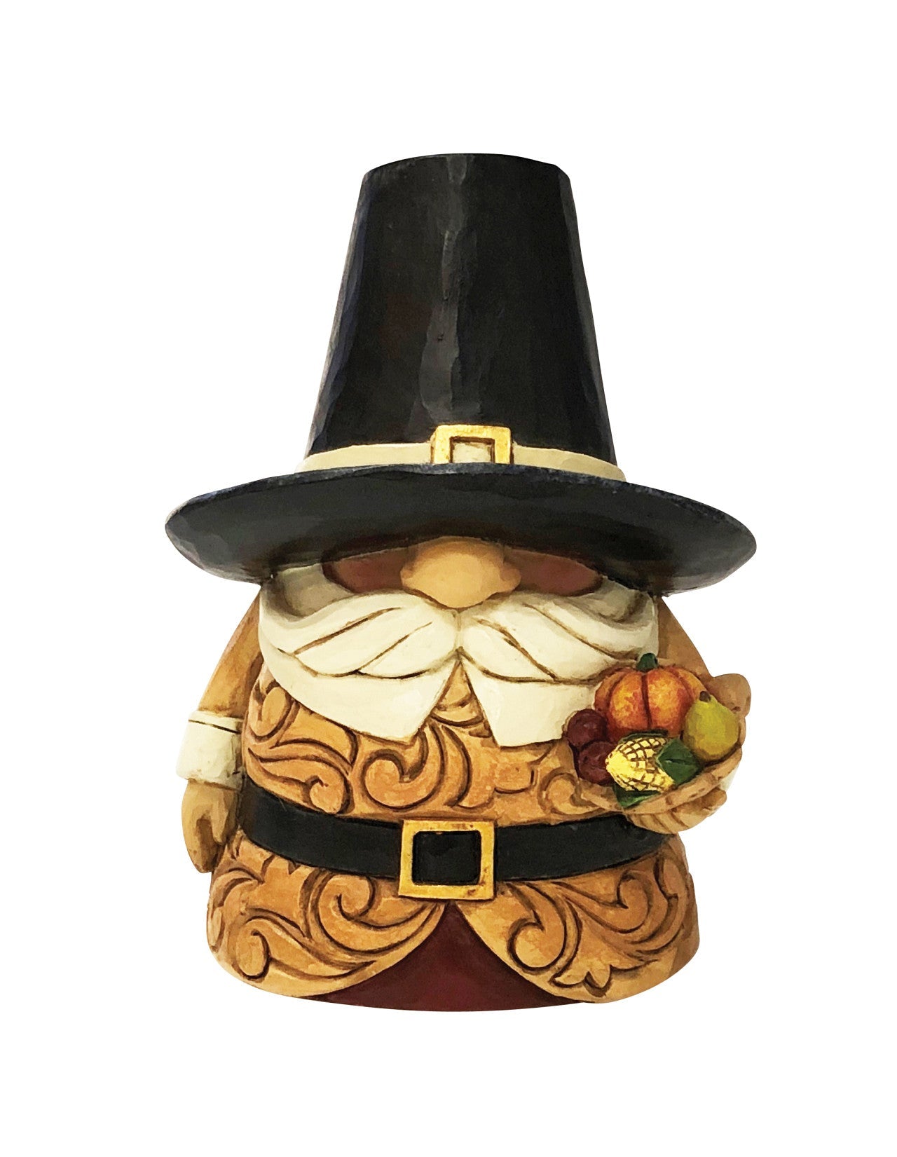 Harvest Wishes Pilgrim Holding Cornucopia