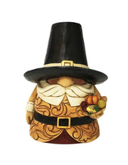 Harvest Wishes Pilgrim Holding Cornucopia