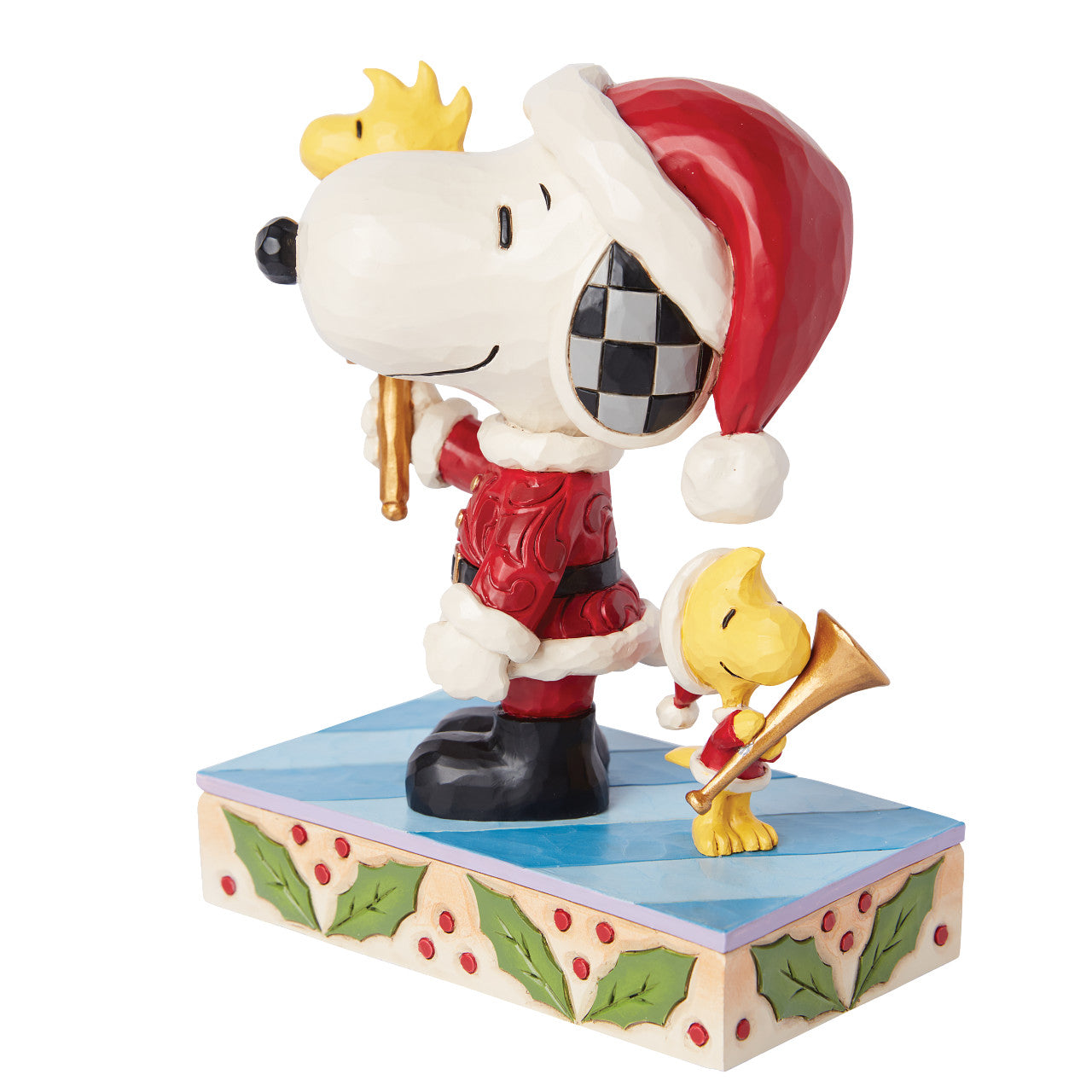 Snoopy and Woodstock Santas with Brass Bells