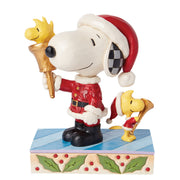 Snoopy and Woodstock Santas with Brass Bells