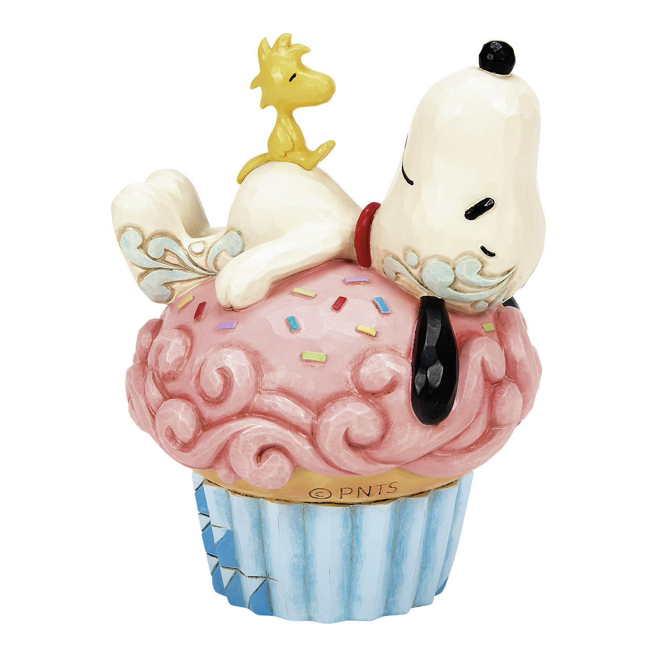 Sprinkle Snooze Snoopy Laying on Cupcake