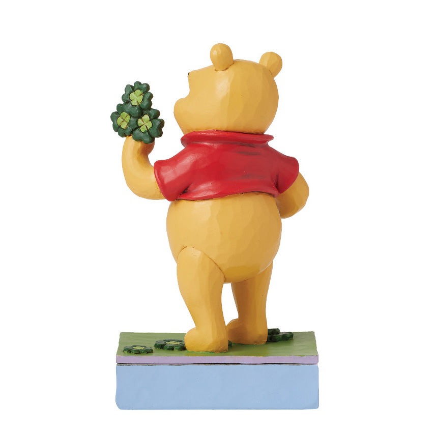 Lucky Ol' Bear Pooh with Clovers and Pot of Gold