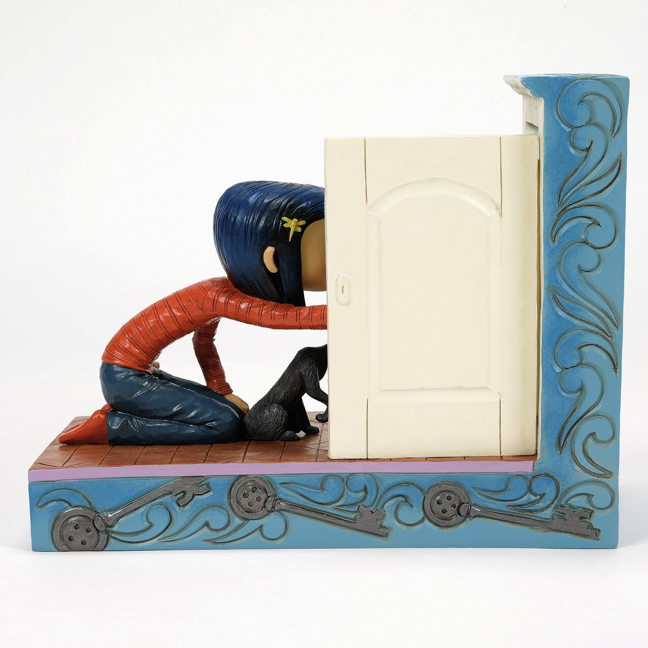 Through the Keyhole... Coraline Kneeling Down at the Door