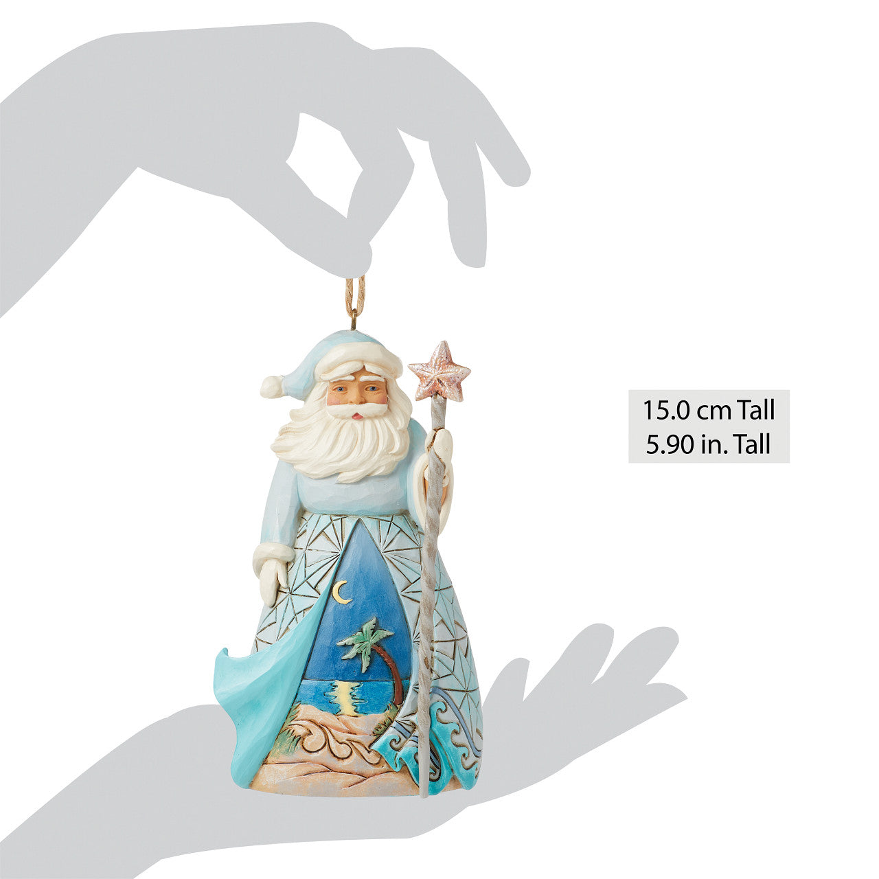 Santa Claus with Starfish Cane Ornament