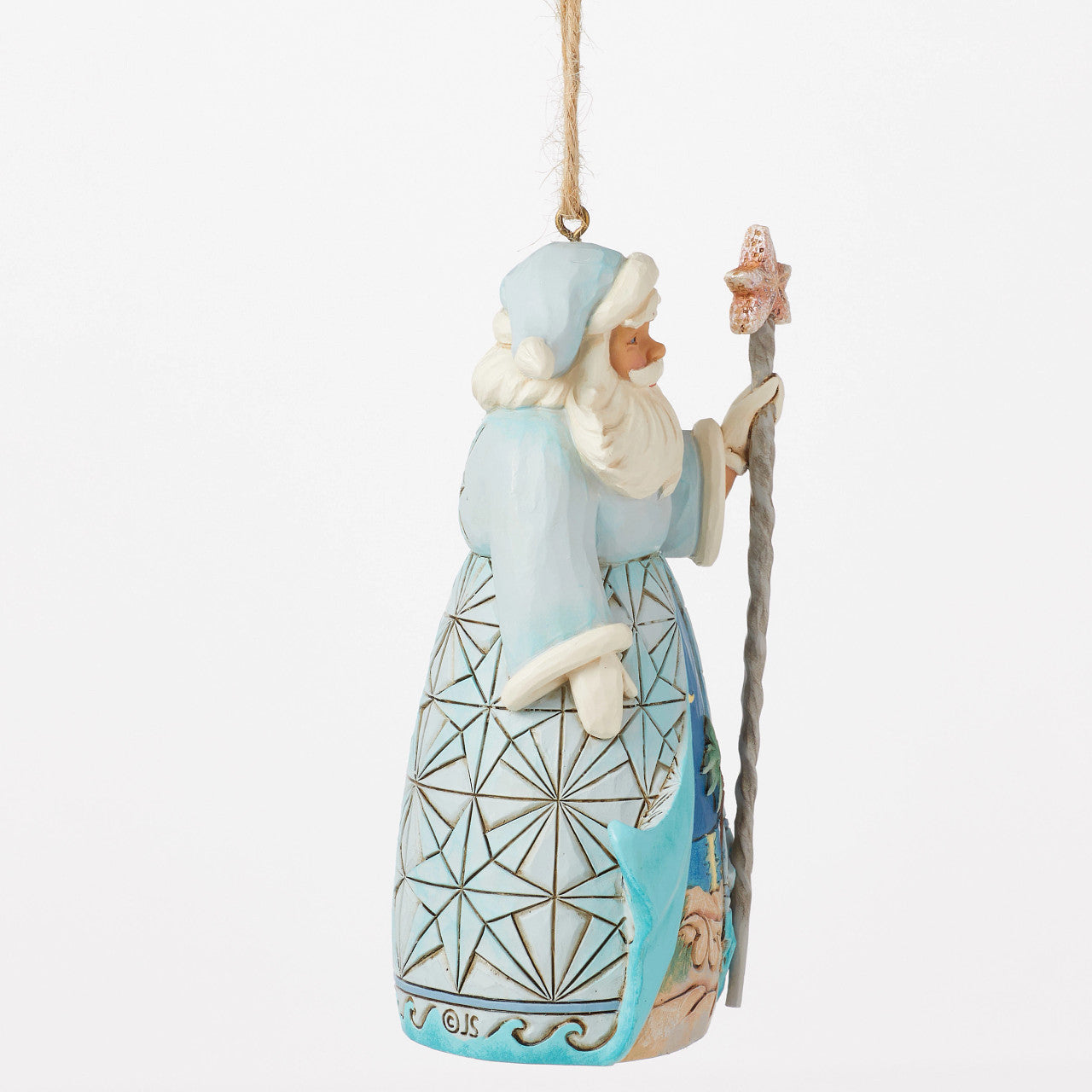 Santa Claus with Starfish Cane Ornament