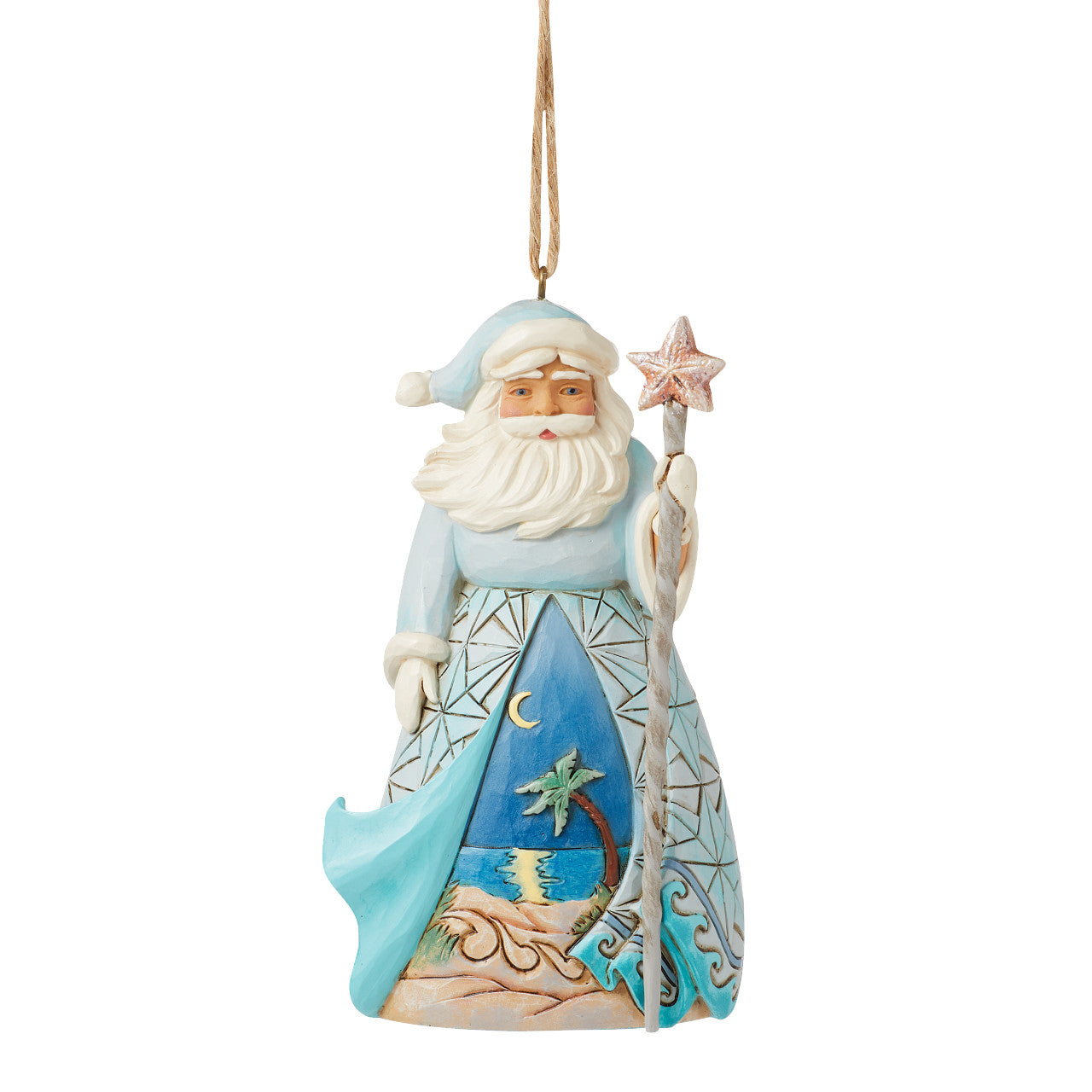 Santa Claus with Starfish Cane Ornament