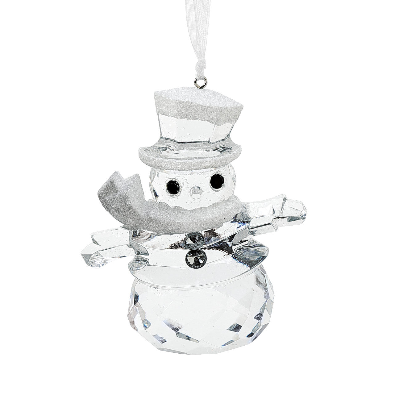 Facets Snowman with Glitter Ornament