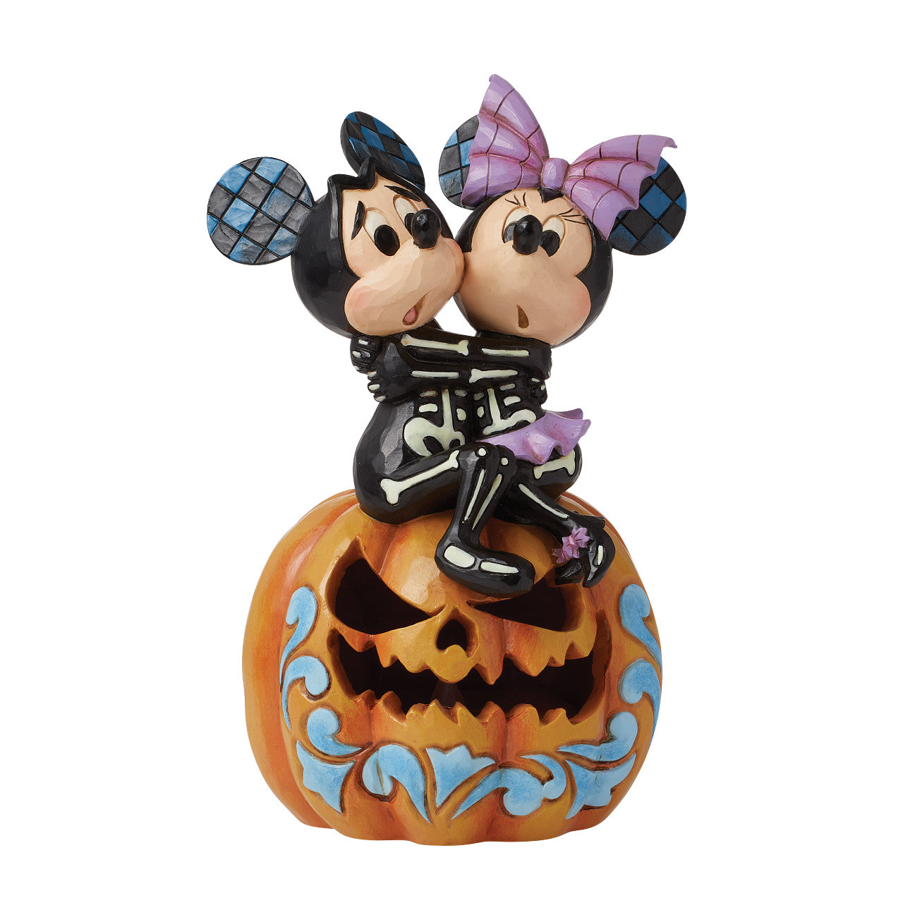 Spine-tingling Sweethearts Mickey and Minnie Scared Skeletons