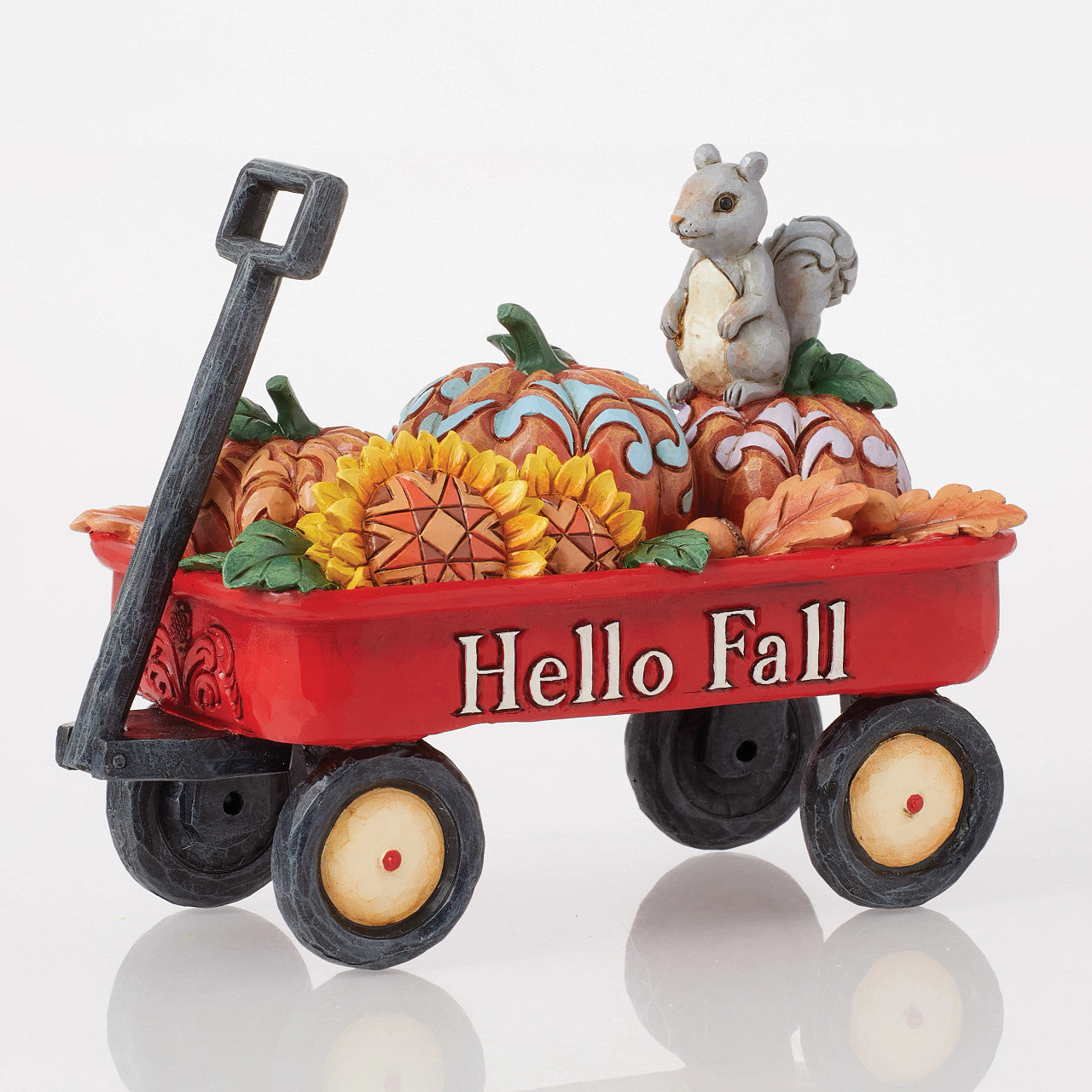 Harvest Haul Harvest Red Wagon with Pumpkins
