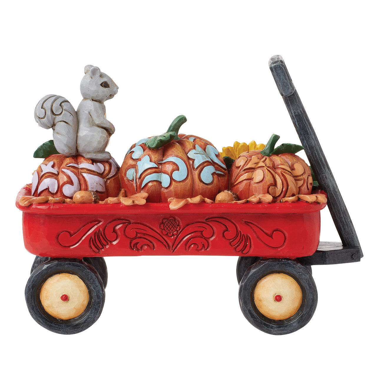 Harvest Haul Harvest Red Wagon with Pumpkins