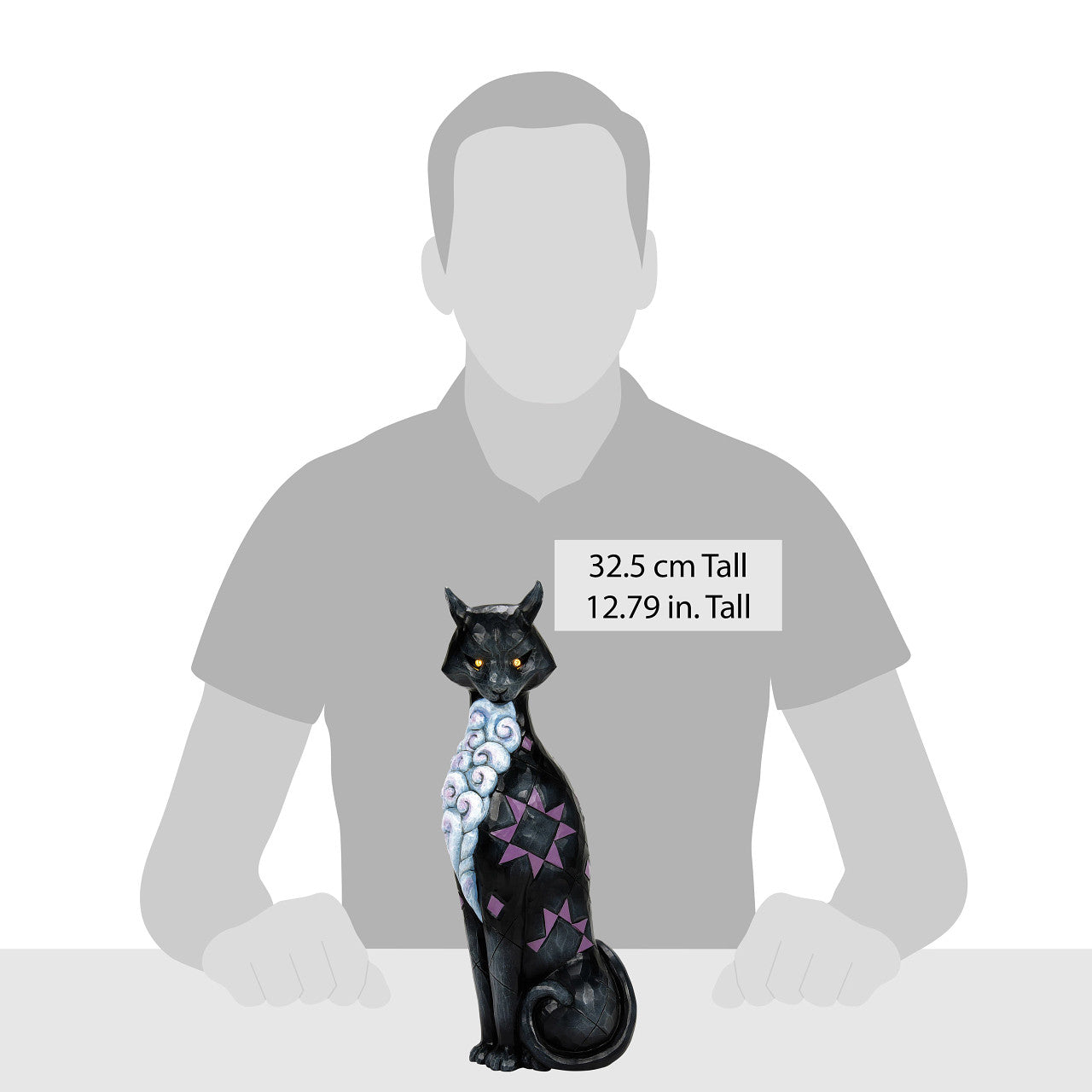 Gato's Glowing Gaze Black Cat with LED Eyes