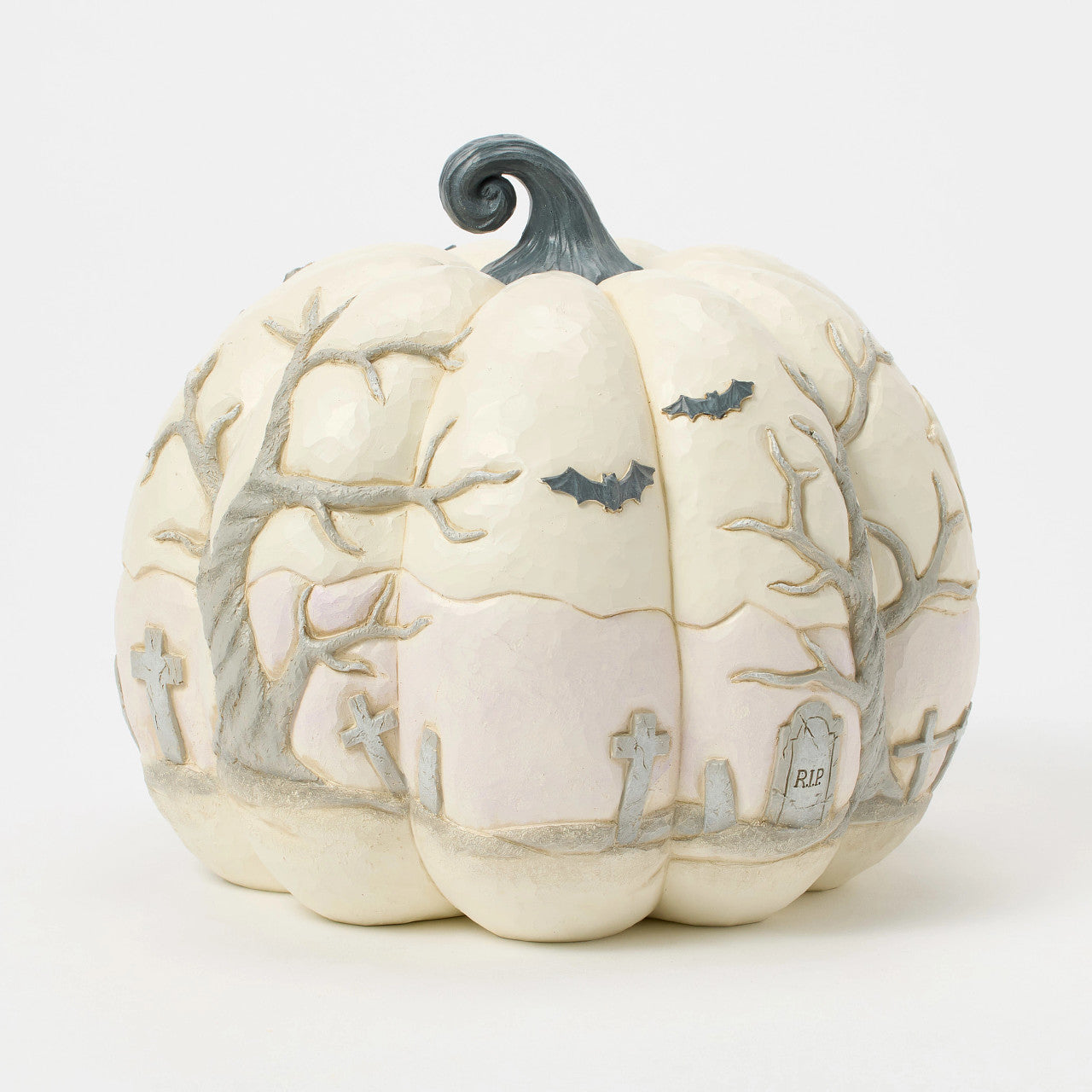 A Little Batty Pumpkin with Haunted House Scene