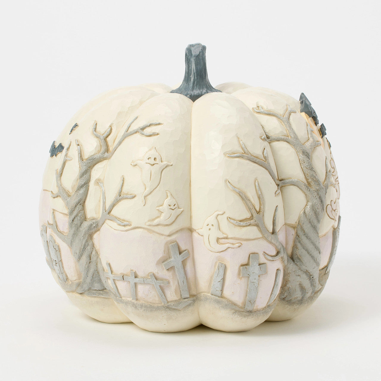 A Little Batty Pumpkin with Haunted House Scene