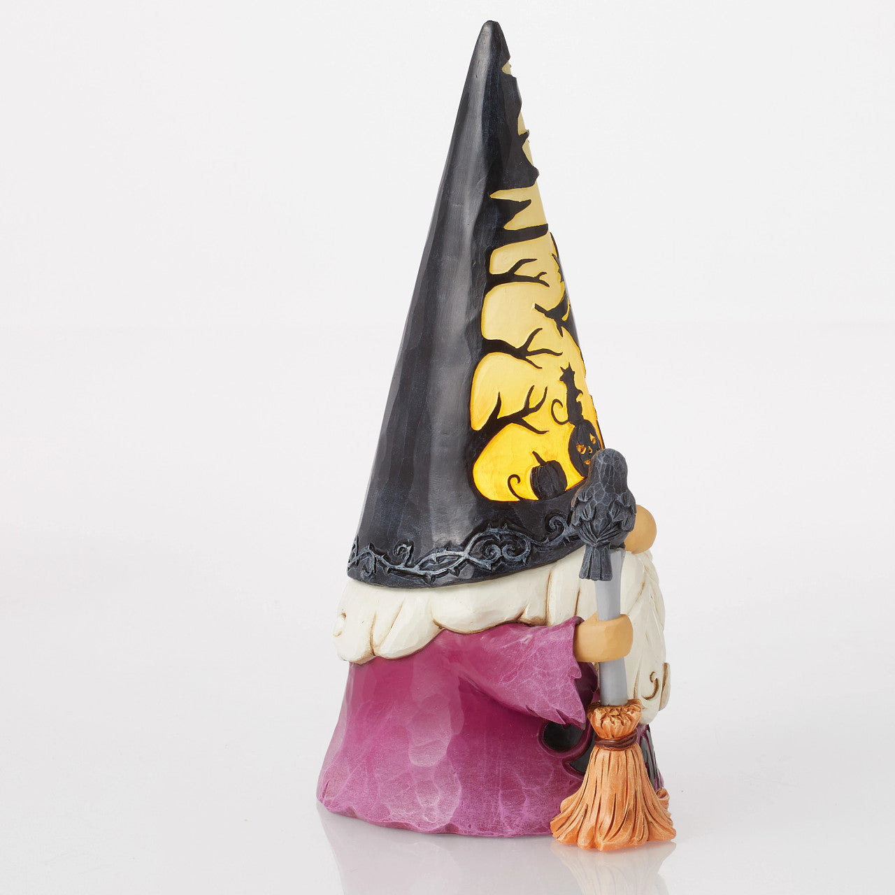 Spooktacular Wizard Gnome with LED Scene Hat