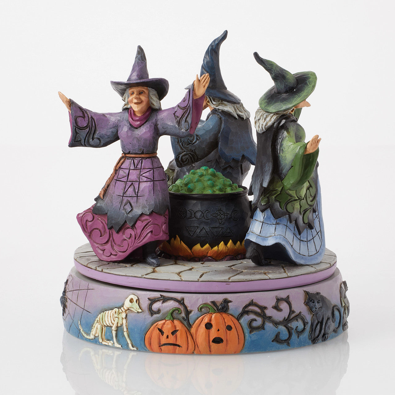 A-Haunting We Will Go Witches Rotating Around the Cauldron
