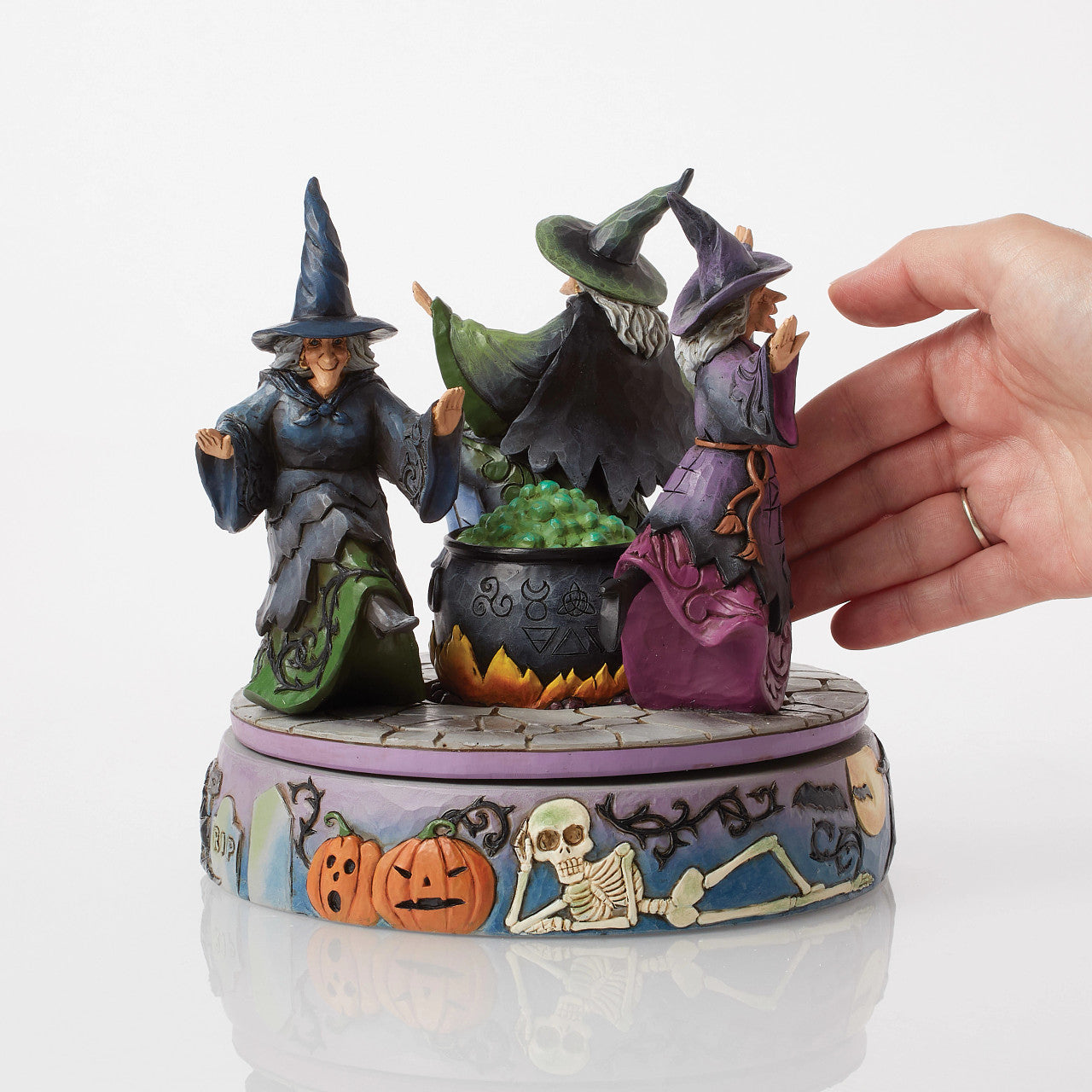 A-Haunting We Will Go Witches Rotating Around the Cauldron