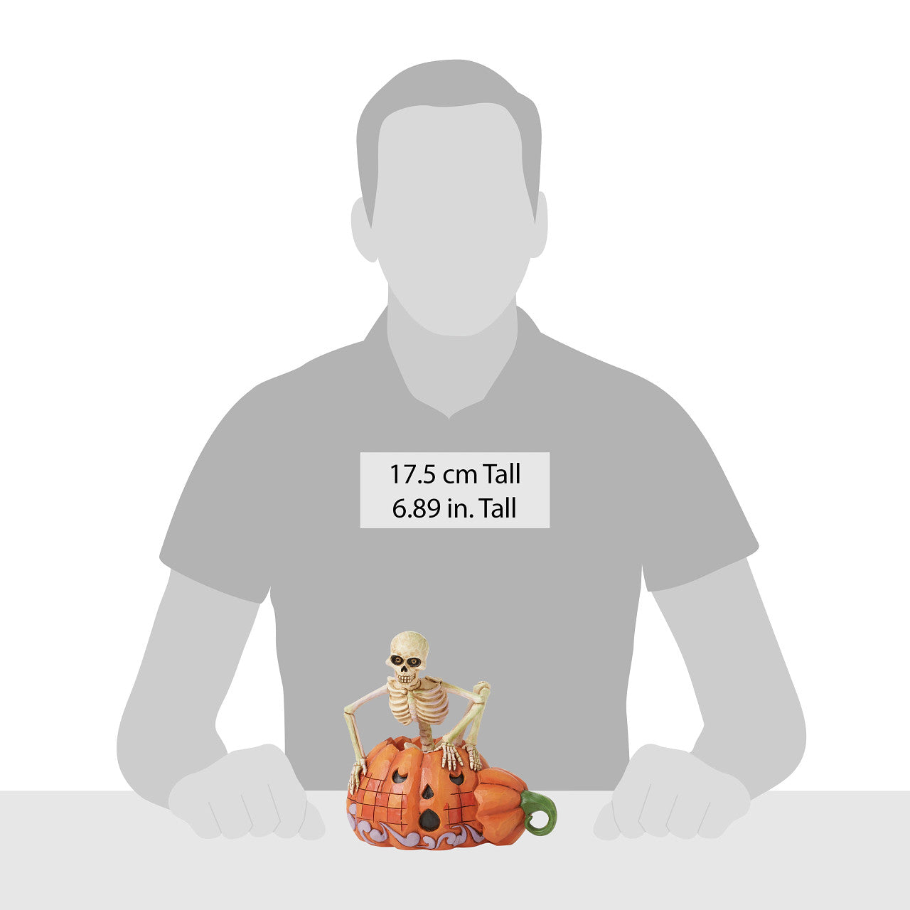 Scared to the Bone Skeleton Stepping Out of Jack-O-Lantern