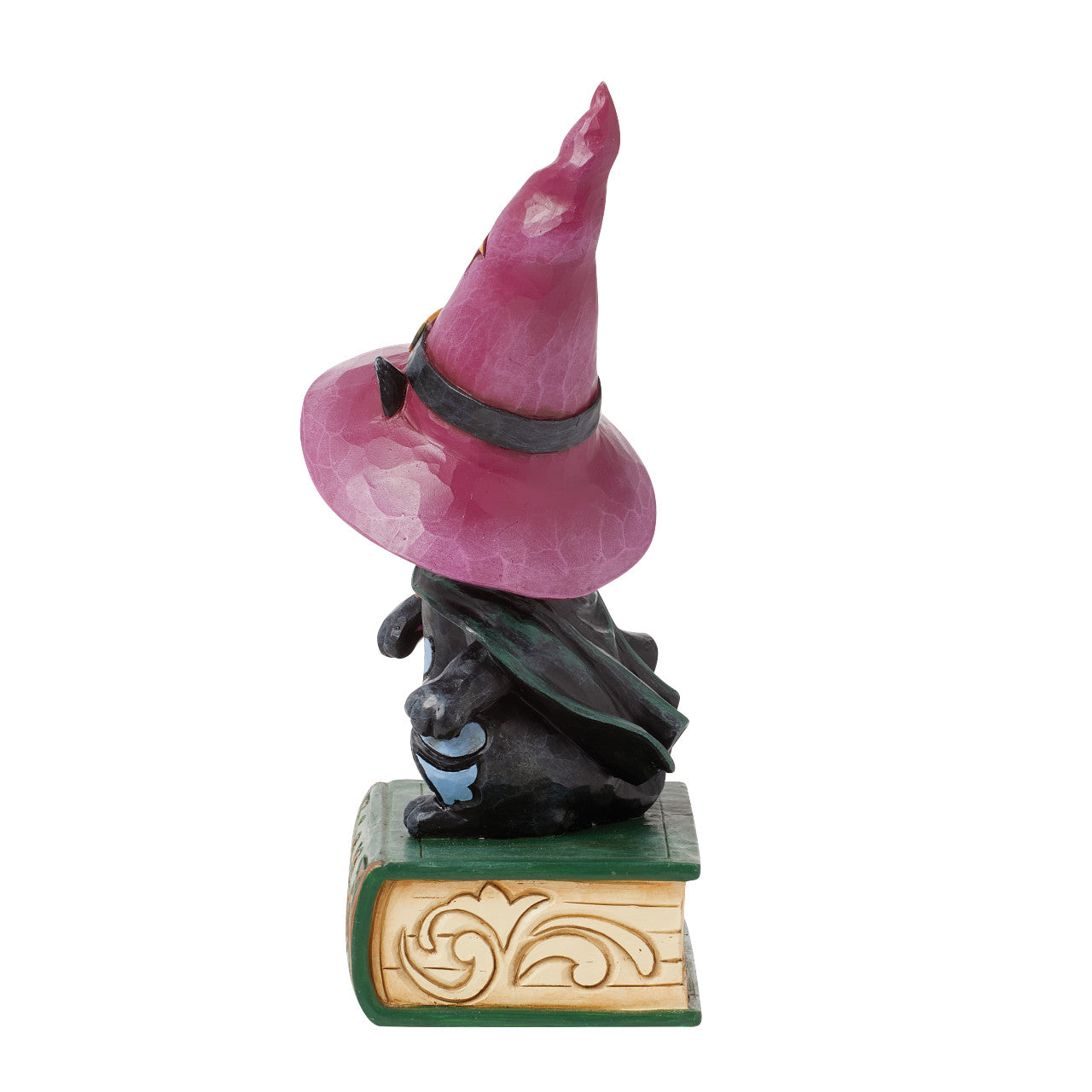 Too Cute to Spook Black Cat Witch Sitting on Spell Book