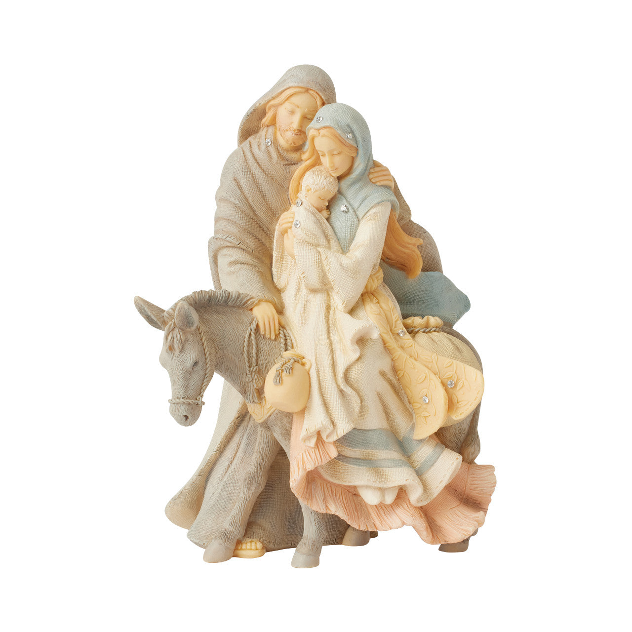 Holy Family with Donkey Figurine